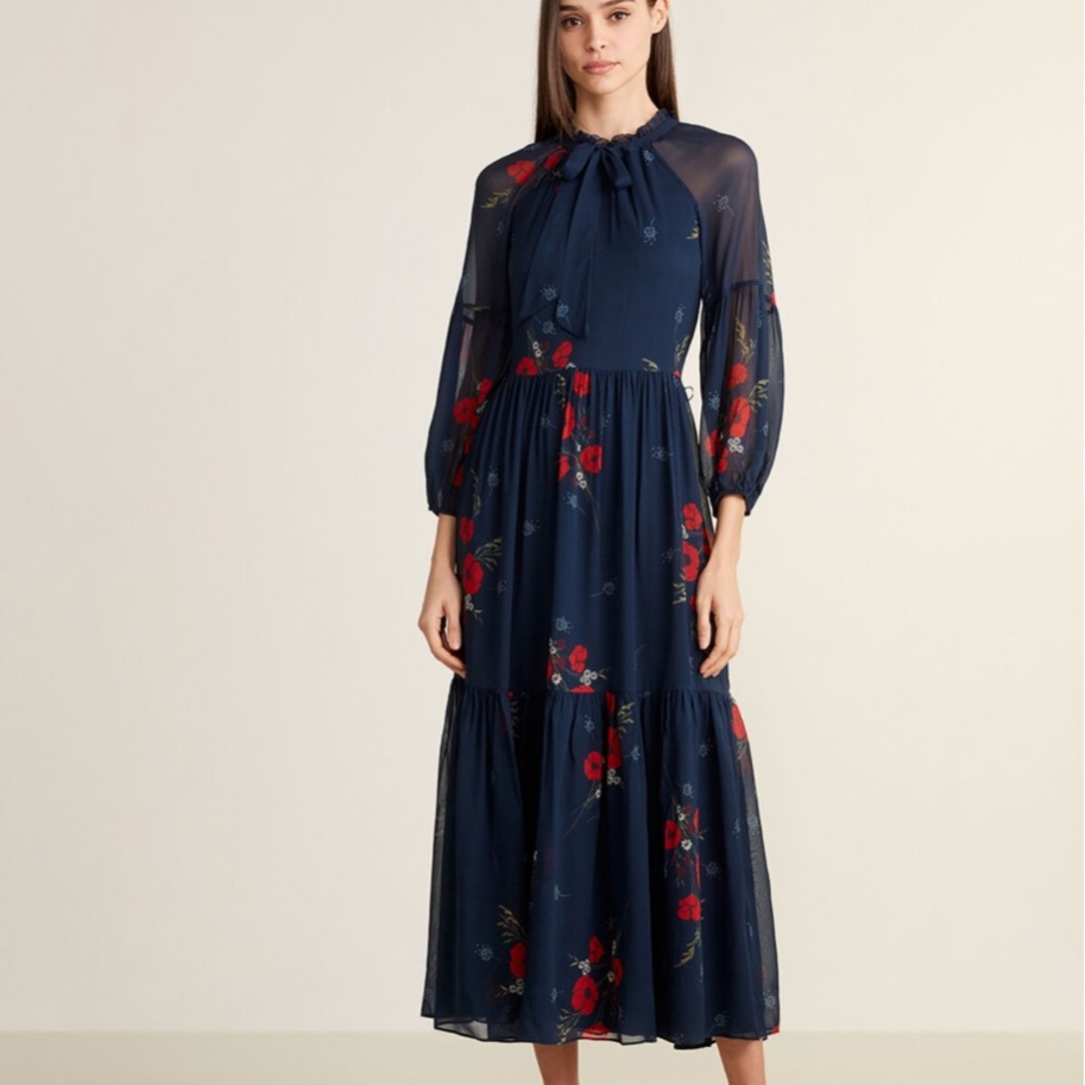 Joie Floral Saffrona Poppy Dress